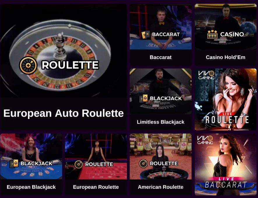 Roulette- und Blackjack-Spiele Avantgarde Casino